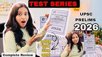 UPSC Test Series 2026🔥Best Test Series For Prelims | Vision IAS, Vajiram, Drishti, Forum IAS