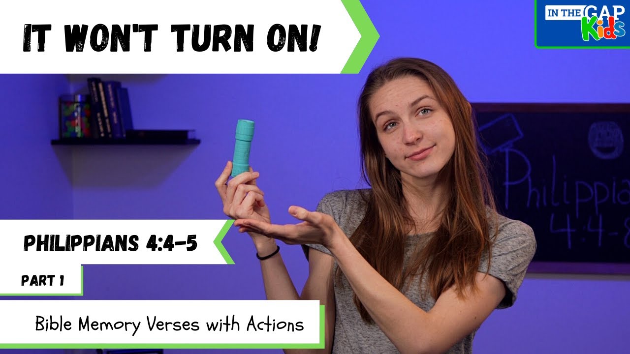 Philippians 4:4-5 | Bible Verses to Memorize for Kids with Actions | Responsibility for Kids, Week 1