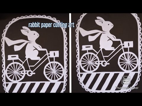how to make a rabbit paper cutting art 🐇🐇|paper cutting art