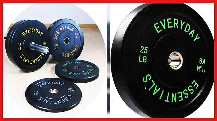 Everyday Essentials Color Coded Olympic Bumper Plate Weight Plate with Steel Hub, Singles or Sets