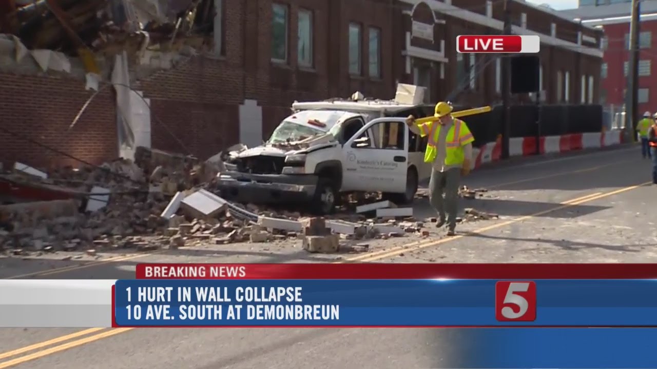 Partial Building Collapse Injures 1 Person - YouTube