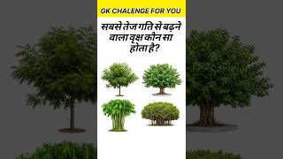 Fastest Growing Tree 🌱 | GK in Hindi#gk #shortvideo #viralshorts #trending