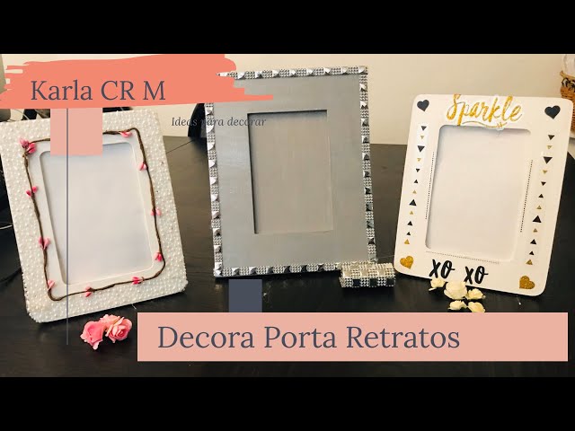 Como Decorar porta Retratos de Madera/Wooden Picture Frames . 