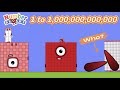 Numberblocks 1 to 1,000,000,000,000 ｜Algodoo