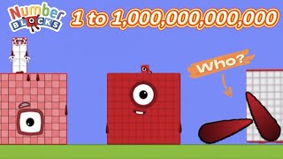 Numberblocks 1 to 1,000,000,000,000 ｜Algodoo