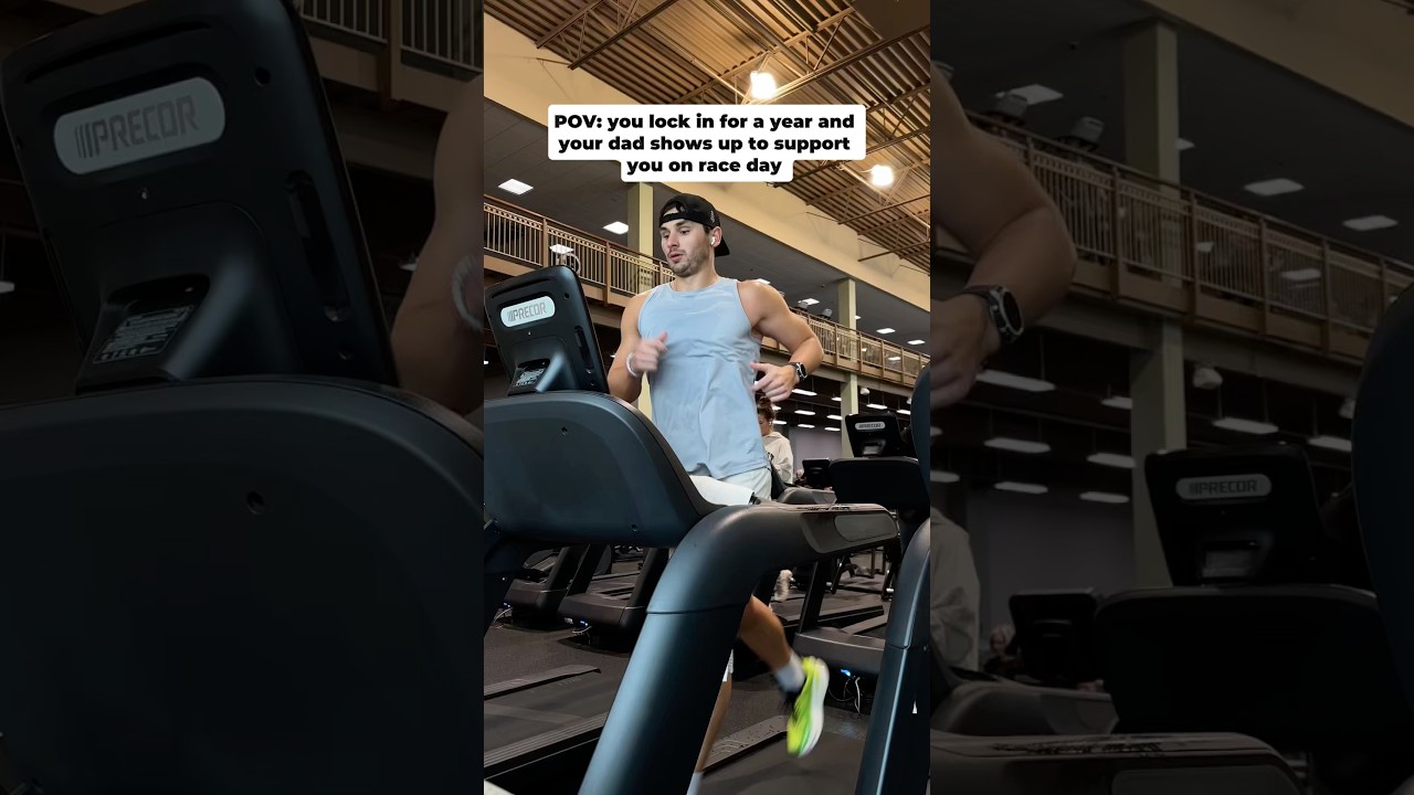 POV: You lock in for a year and your dad shows up on race day to support you