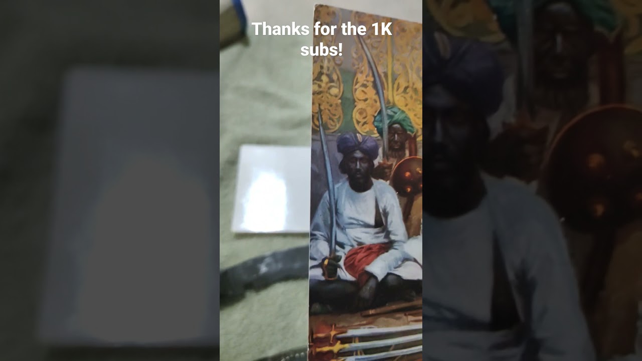 Vintage Postcard Unboxing- Indian Swords, Tulwar, Dhal Shield! 