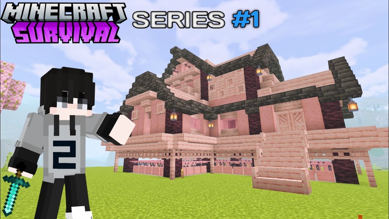 MINECRAFT PE🔥 Survival Series Ep 1 in Hindi 1.20 ll Made OP House 🏠 ...