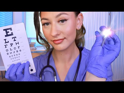 ASMR Doctor FULL BODY Medical Exam Roleplay 👀 Eyes, Ears & Scalp Check Up