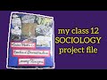 Sociology class 12 project file📔#class12 #boards2026 #cbse 