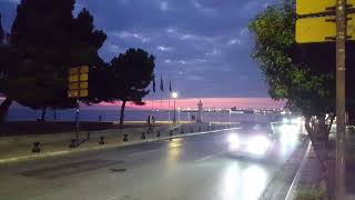 A Quiet Lockdown Boulevard in Thessaloniki, Greece