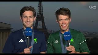 Fintan Mccarthy Paul Odonovan Talk To Rte From Paris On A Historic Day For Cork Ireland - Rowing