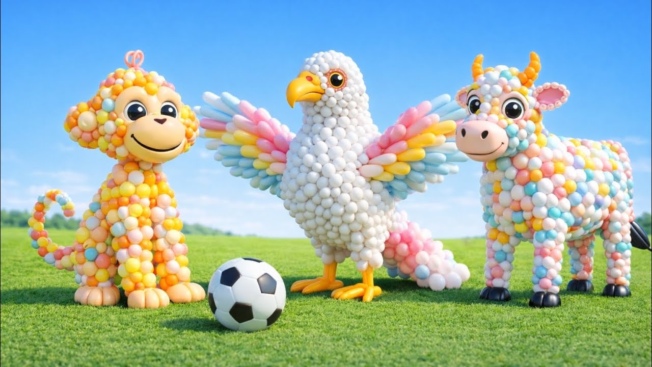 Creative Mascot Animation Show | Balloon Animals Transformation | Ultra-HD Visuals