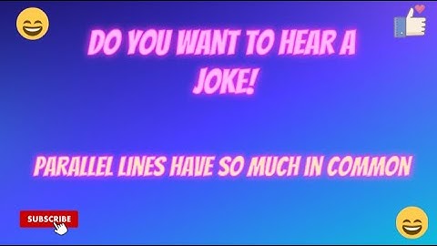 Parallel lines have so much in common