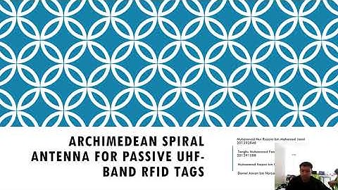 Archimedean spiral antenna for passive UHF band RFID tags