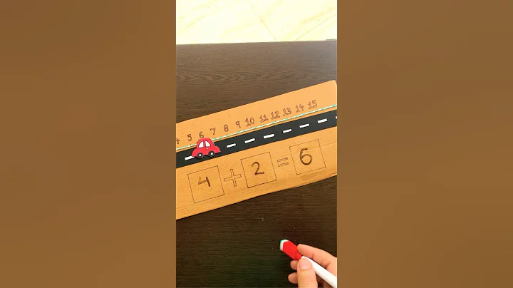Number line car activity to learn addition for kids #diy #craft #project #kids