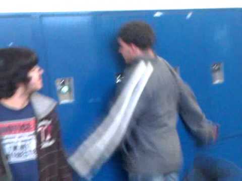 Joe rappa running into a locker