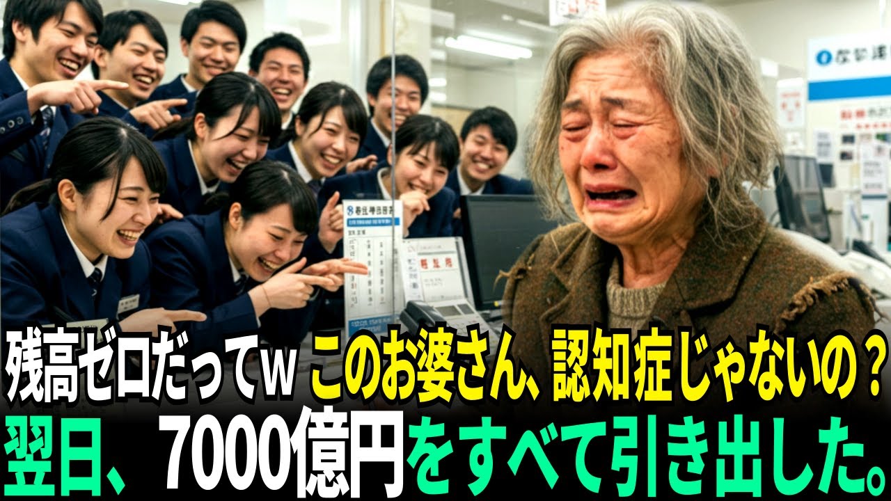 9万円を引き出そうとして笑われた老人――だが彼が突如7000億円を全額動かした瞬間、銀行は大混乱に陥った！#感動物語