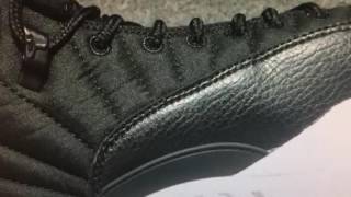 Nike Air Jordan 12 Retro Nylon Black Shoes Sneakers