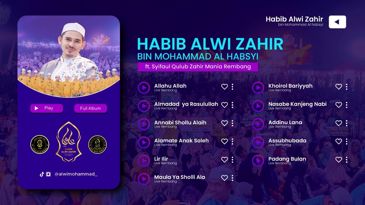 HABIB ALWI ZAHIR AL HABSYI & SYFAUL QULUB | ZAHIR MANIA REMBANG | SHOLAWAT TERBARU