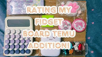 Rating my fidget board ASMR Temu Addition!