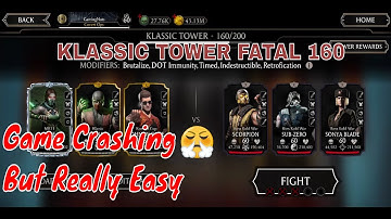 KLASSIC TOWER Fatal Boss 160(Game crash but Really Easy) | Mk Mobile KLASSIC TOWER (Update 4.0) |
