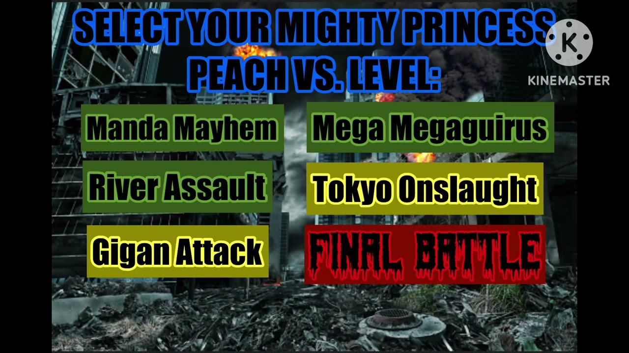 If There was a Mighty Peach VS. Godzilla VR Game, What level would you pick?