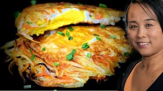 Crispy Potato Egg Fritters Chinese Style Recipe (by Xiao's Kitchen)