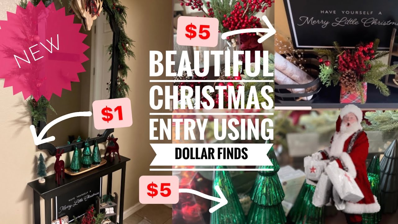 *NEW | BEAUTIFUL CHRISTMAS ENTRY DECORATION USING DOLLAR FINDS |