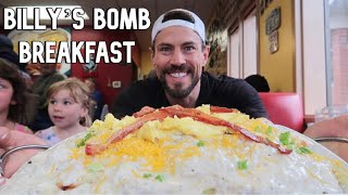 NEW RECORD!! Billy's Cafe Burlington Washington | Billy's Bomb Breakfast | Man Vs Food