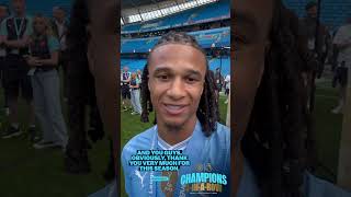Ake Thank Man City Supporters after Winning EPL