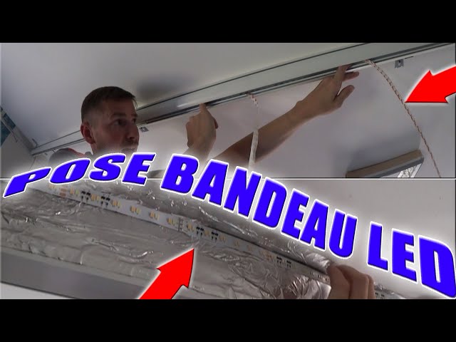 1/2 Pose bandeau LED du plafond en toile tendu à chaud Feat Adrien Baron -  YouTube