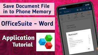 How to Save Word Document File in to Phone memory in OfficeSuite App screenshot 4