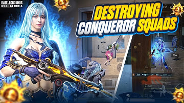 DESTROYING CONQUEROR SQUADS 🔥 | Intense Solo vs Squad Clutches In Conqueror Lobby | BGMI