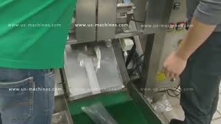 Fresh live fish manaul feeding filling gas flushing bag packaging machine automatic video