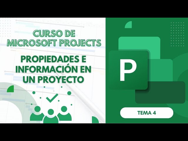 Microsoft Project: Curso Básico Parte 4 | Propiedades e Información en un Proyecto