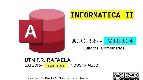 INFORMATICA II - Video 4 - Cuadros Combinados