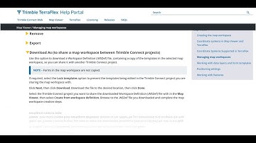 How to Copy a TerraFlex Map Workspace from one Trimble Connect Project to Another