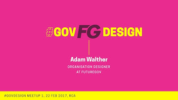 Adam Walther: Designing for the Dark Matter / Gov Design Meetup #1
