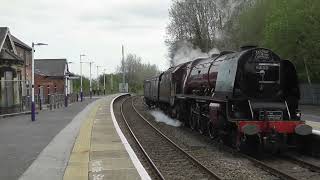 6233 Duchess Of Sutherland Pontefract Baghill Station 26Th April 2022