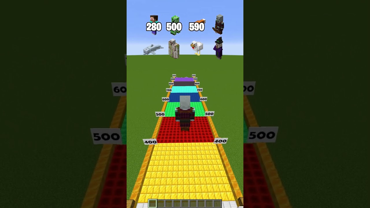 Minecraft – Long jump between monsters!