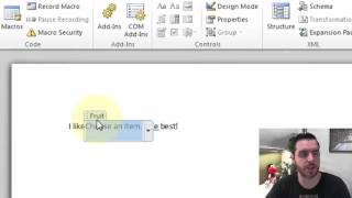 How to Create a Drop-Down Box in Microsoft Word