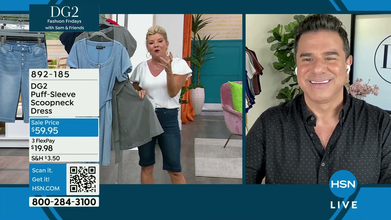 DG2 by Diane Gilman PuffSleeve Scoopneck Dress