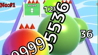 Satisfying Mobile Game 🏈Ball Run infinity ♾️ vs roll crowd 2048 Gameplay New Update Part #31