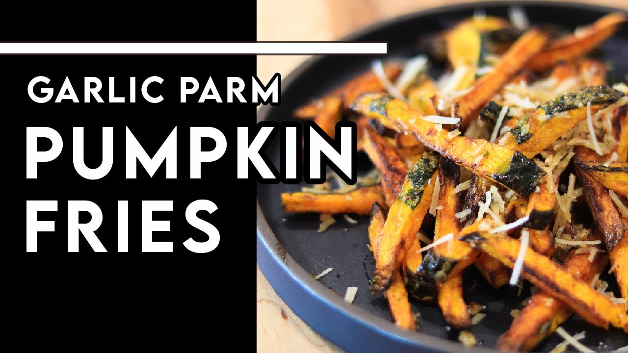 Healthy Air Fryer GARLIC-PARMESAN PUMPKIN FRIES - Low-carb & Delicious! - Chef-michael.com
