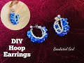 DIY Hoop Earrings || Beaded Earrings || Bicone Earrings