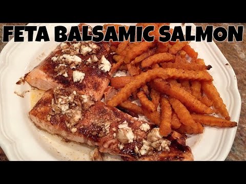 Healthy Feta Balsamic Salmon Recipe With 3 Ingredients (Quick & Easy)
