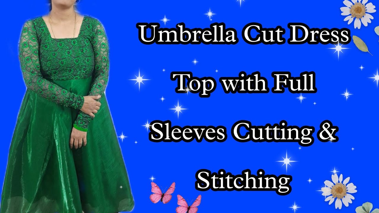 How to cutting Umbrella dress in old saree in Kannada - YouTube