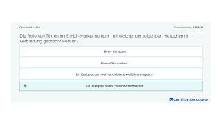 Die Rolle von Texten im E-Mail-Marketing kann mit welcher der folgenden Metaphern in Verbindung gebr