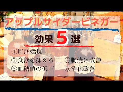 【アップルサイダービネガーの効果5選】リンゴ酢は脂肪燃焼や血糖値の低下にも効果的！健康やダイエット、夏バテにもおすすめ♪外国人が論文付きで説明！Apple Cider Vinegar